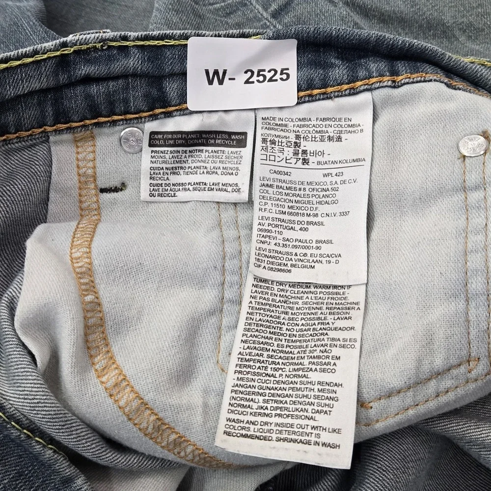 Levi's 508 Men Jeans 36X30 Blue Denim Regular Taper Fit 28
